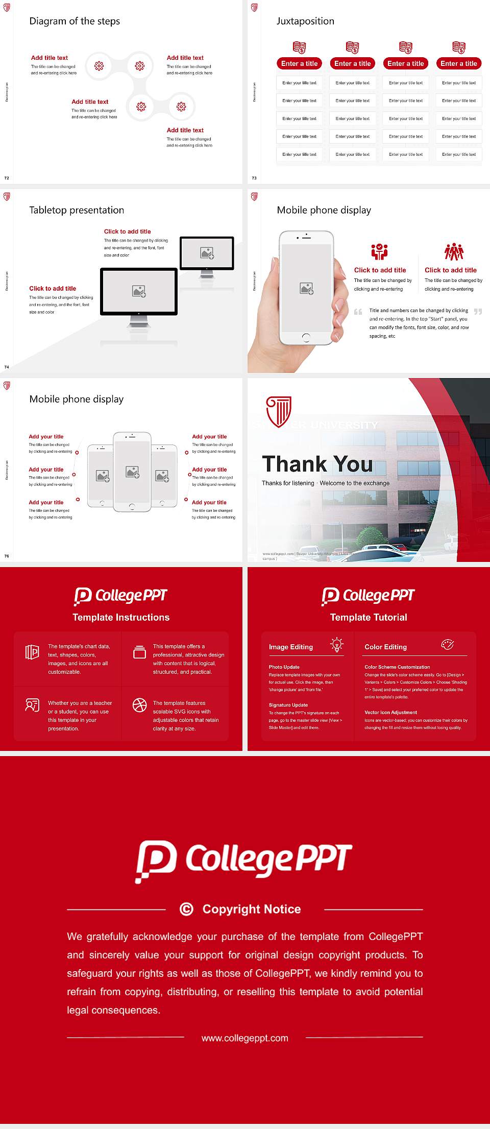 Strayer University-Arkansas（Little Rock campus） Competition/Entrepreneurship Contest PPT Template4:3 ratio PPT effect preview image9