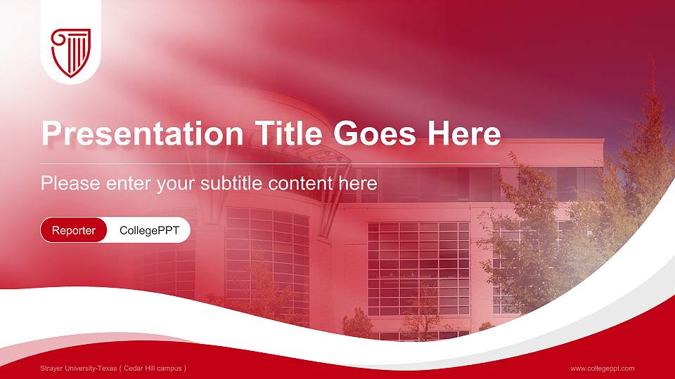 Strayer University-Texas（Cedar Hill campus） Lecture Sharing and Networking Event PPT Template16:9 ratio PPT effect preview image