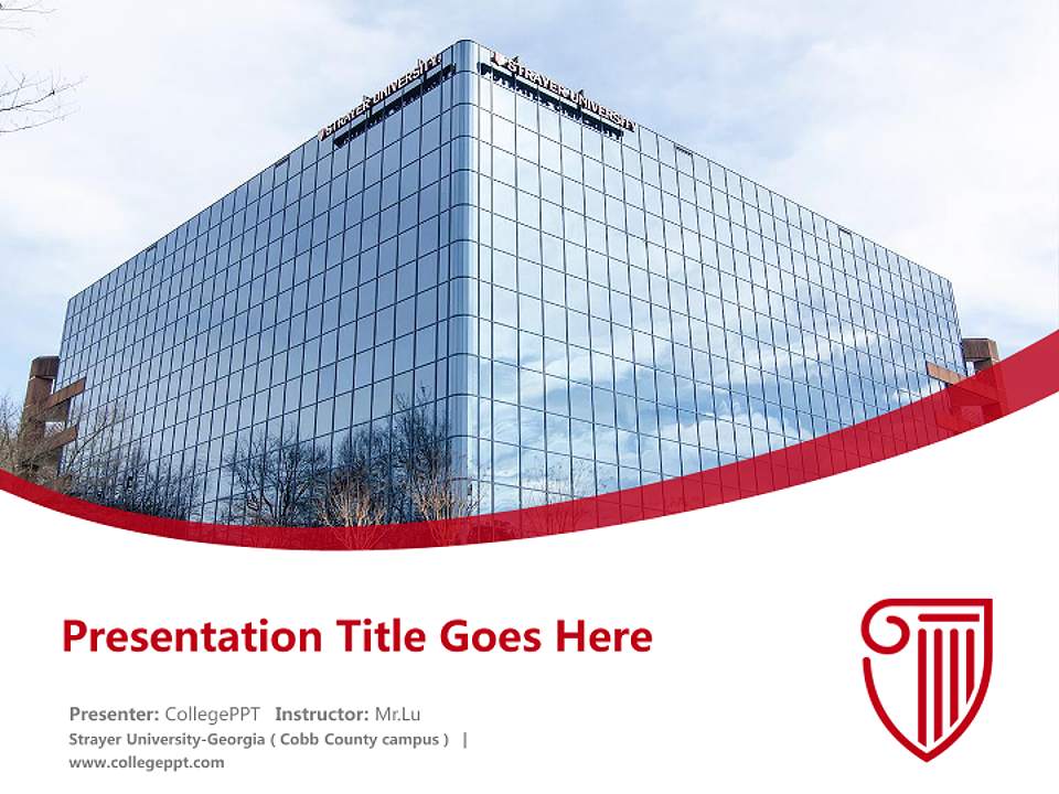 Strayer University-Georgia（Cobb County campus） Course/Courseware Creation PPT Template4:3 ratio PPT effect preview image5