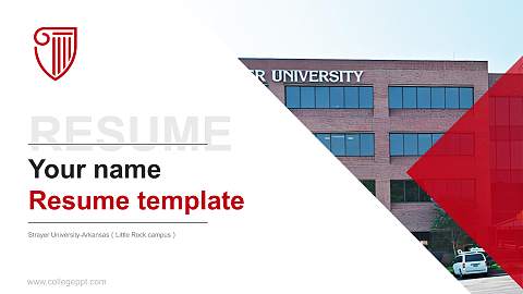 Strayer University-Arkansas（Little Rock campus） Resume PPT Template
