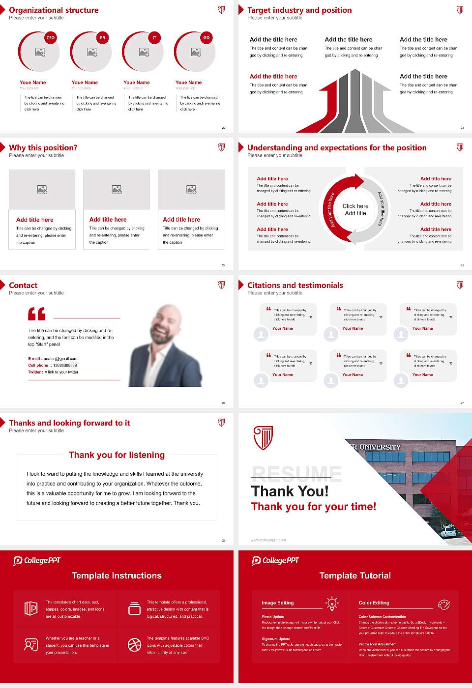 Strayer University-Arkansas（Little Rock campus） Resume PPT Template16:9 ratio PPT effect preview image4