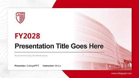 Strayer University-Texas（San Antonio campus） Academic Presentation/Research Findings Report PPT Template