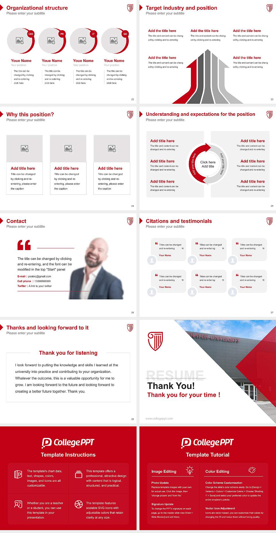 Strayer University-North Carolina(North Raleigh campus) Resume PPT Template4:3 ratio PPT effect preview image4