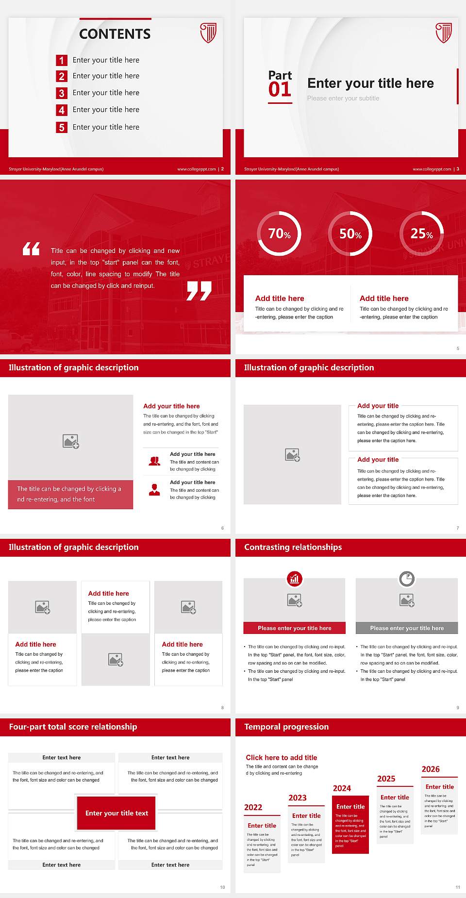 Strayer University-Maryland(Anne Arundel campus) Thesis Proposal/Graduation Defense PPT Template4:3 ratio PPT effect preview image2