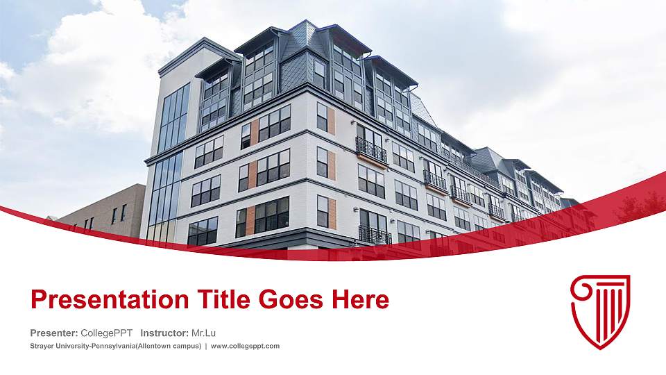 Strayer University-Pennsylvania(Allentown campus) Course/Courseware Creation PPT Template16:9 ratio PPT effect preview image