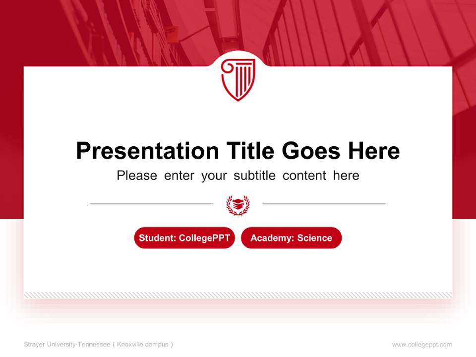 Strayer University-Tennessee（Knoxville campus） National Scholarship Defense PPT Template4:3 ratio PPT effect preview image4