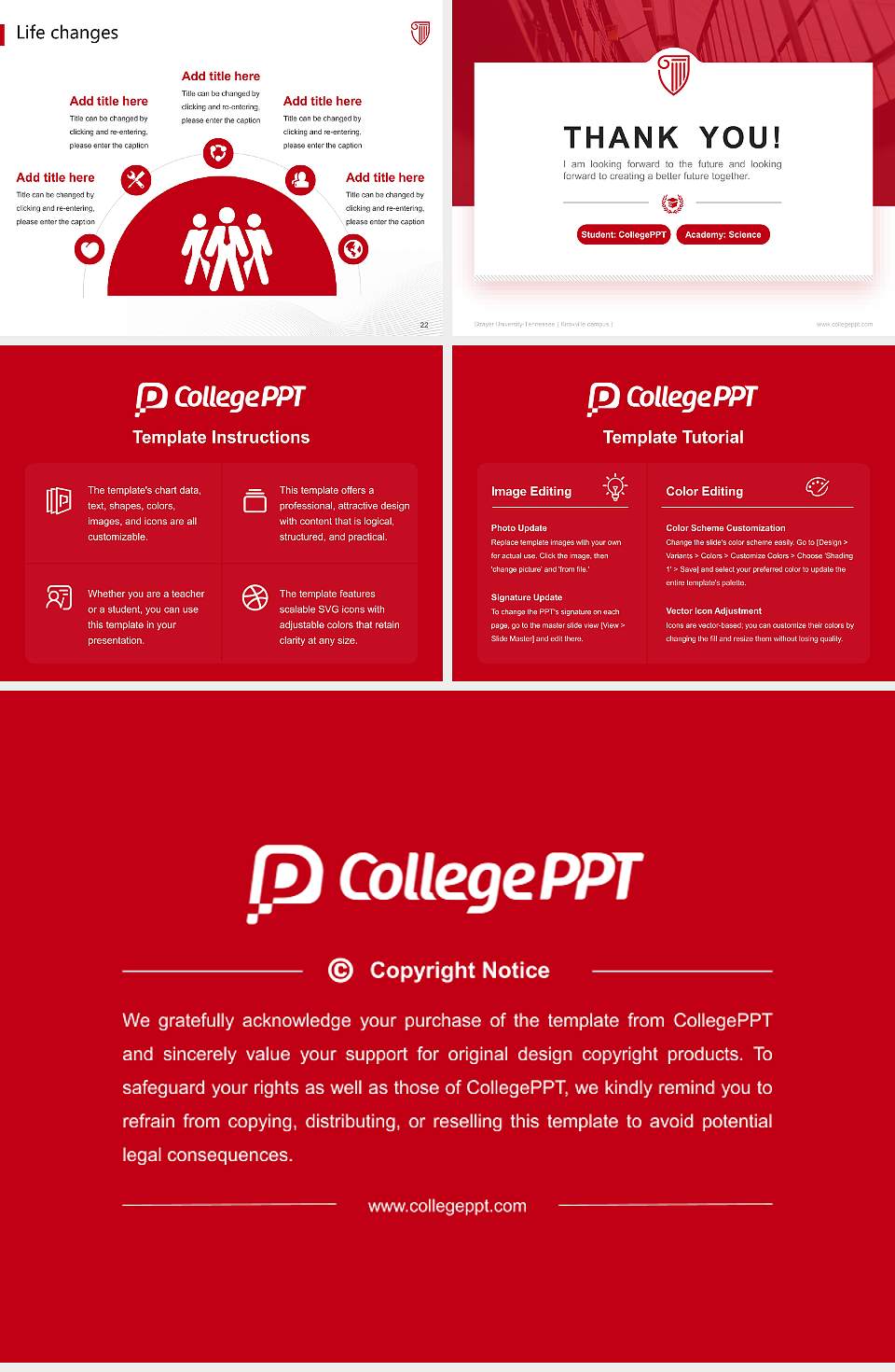 Strayer University-Tennessee（Knoxville campus） National Scholarship Defense PPT Template4:3 ratio PPT effect preview image4