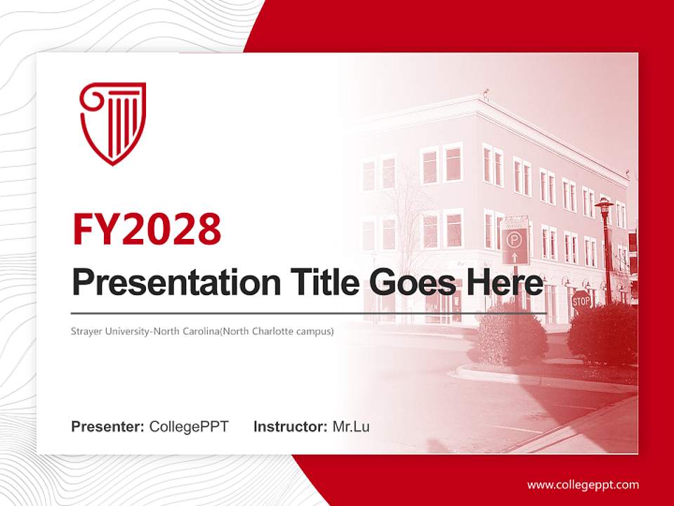 Strayer University-North Carolina(North Charlotte campus) Academic Presentation/Research Findings Report PPT Template4:3 ratio PPT effect preview image5