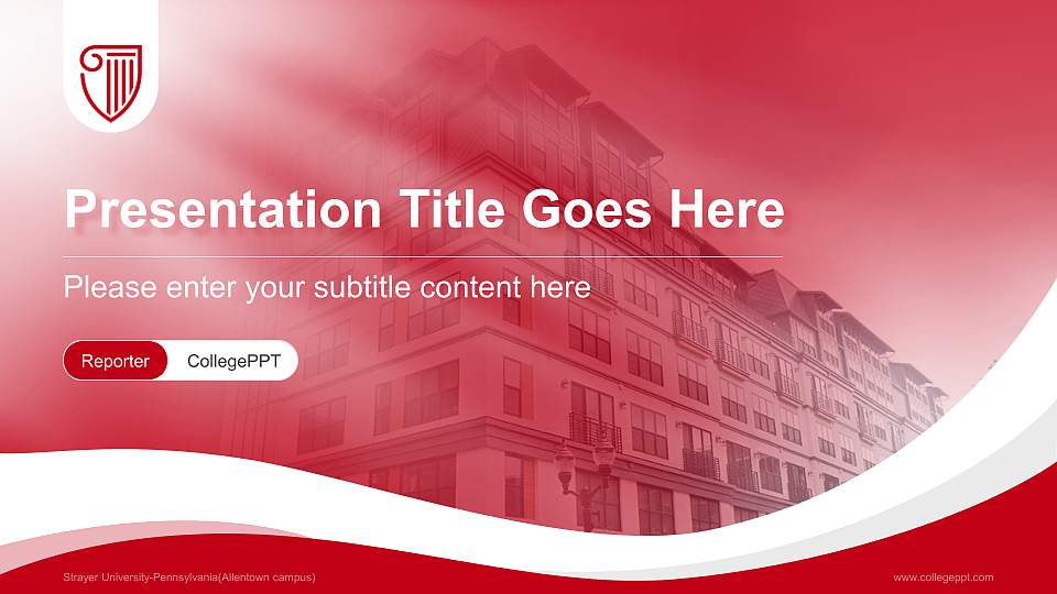 Strayer University-Pennsylvania(Allentown campus) Lecture Sharing and Networking Event PPT Template16:9 ratio PPT effect preview image