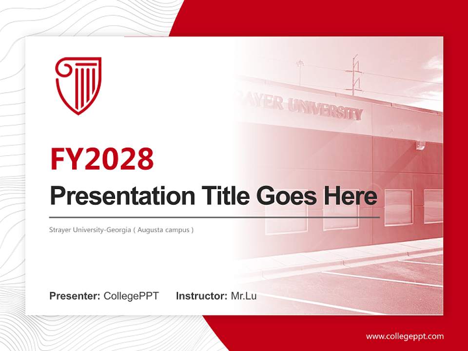 Strayer University-Georgia（Augusta campus） Academic Presentation/Research Findings Report PPT Template4:3 ratio PPT effect preview image5