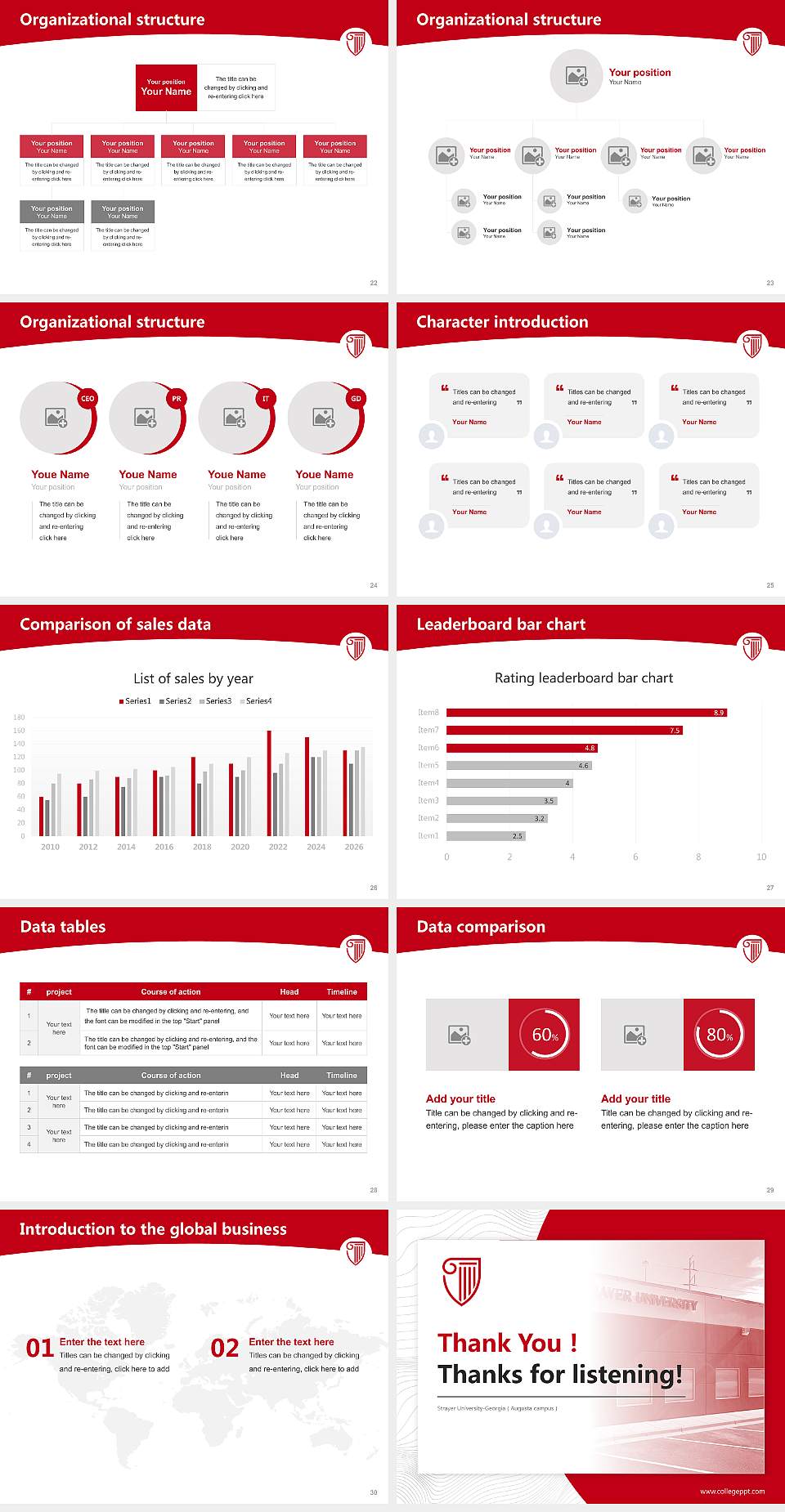 Strayer University-Georgia（Augusta campus） Academic Presentation/Research Findings Report PPT Template4:3 ratio PPT effect preview image4