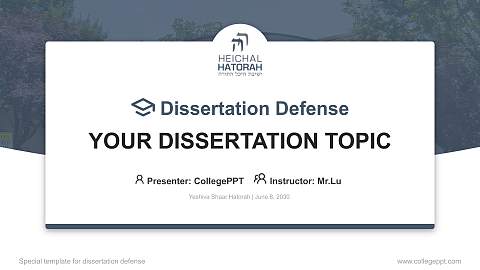 Yeshiva Shaar Hatorah Graduation Thesis Defense PPT Template