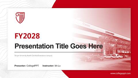 Strayer University-North Carolina(Greensboro campus) Academic Presentation/Research Findings Report PPT Template
