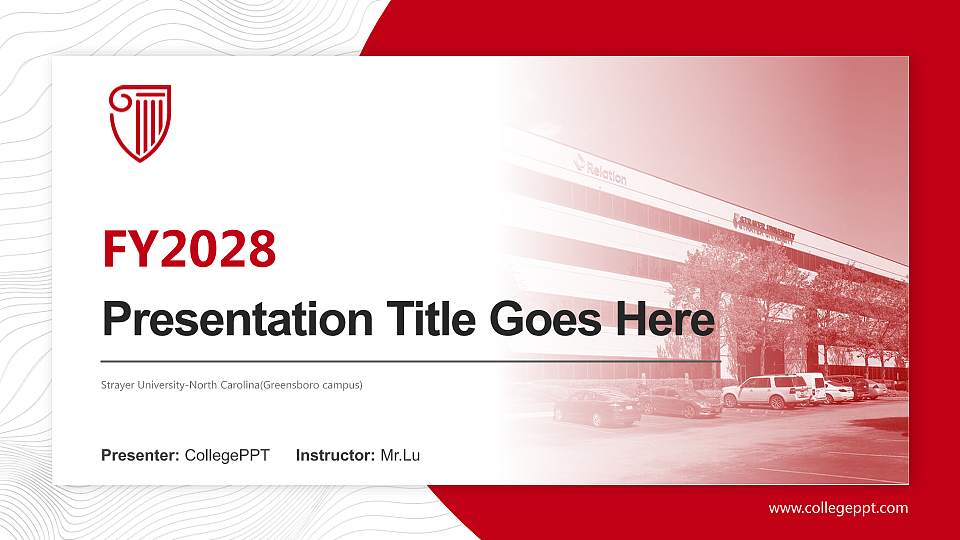 Strayer University-North Carolina(Greensboro campus) Academic Presentation/Research Findings Report PPT Template16:9 ratio PPT effect preview image