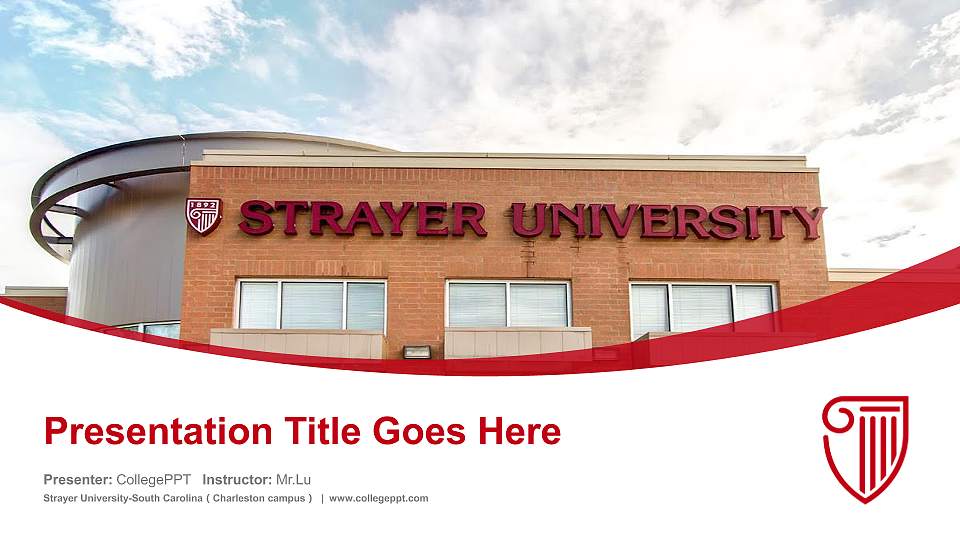 Strayer University-South Carolina（Charleston campus） Course/Courseware Creation PPT Template16:9 ratio PPT effect preview image