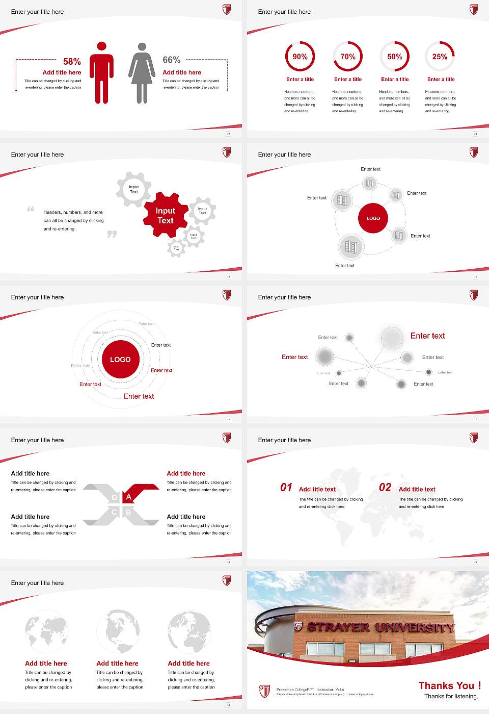 Strayer University-South Carolina（Charleston campus） Course/Courseware Creation PPT Template16:9 ratio PPT effect preview image4