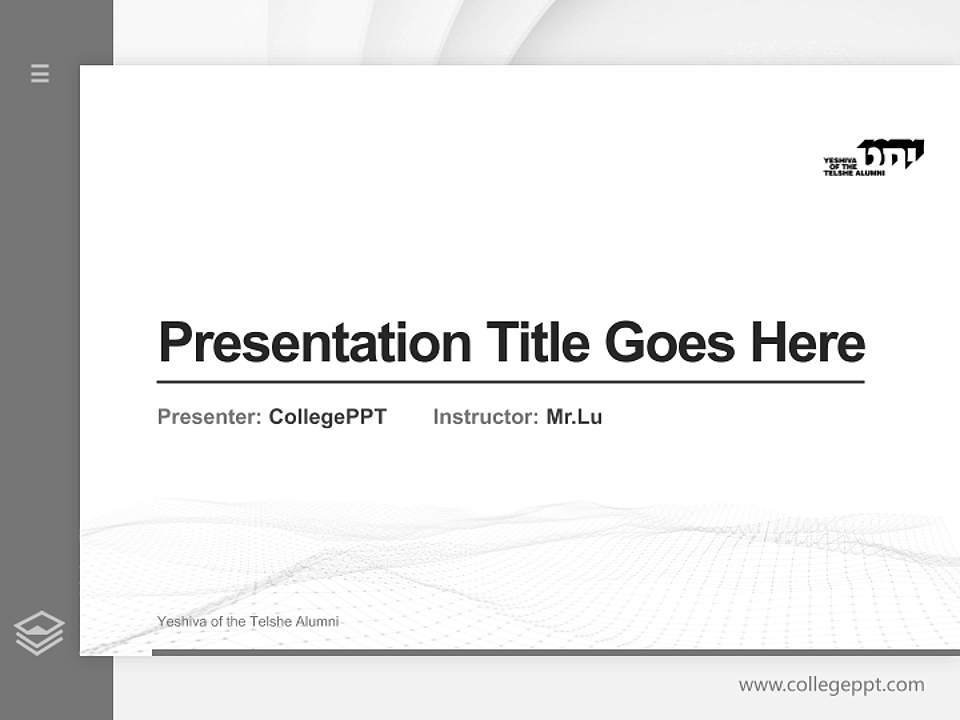 Yeshiva of the Telshe Alumni Thesis Proposal/Graduation Defense PPT Template4:3 ratio PPT effect preview image5