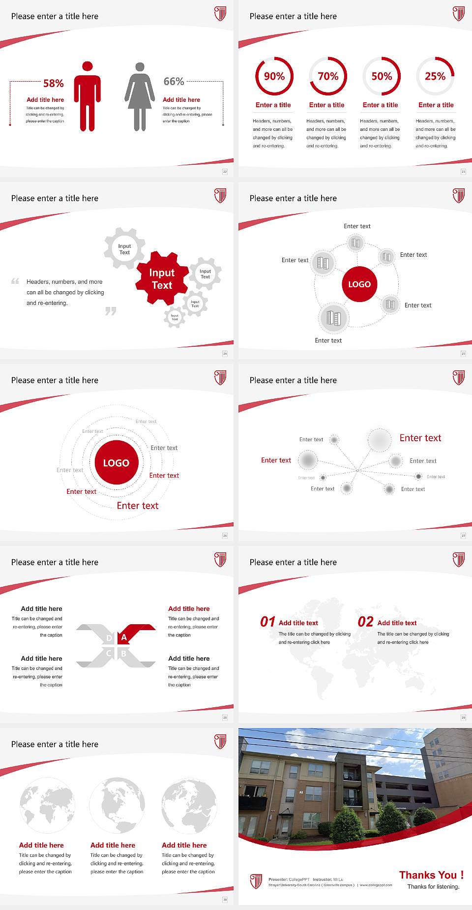 Strayer University-South Carolina（Greenville campus） Course/Courseware Creation PPT Template4:3 ratio PPT effect preview image4