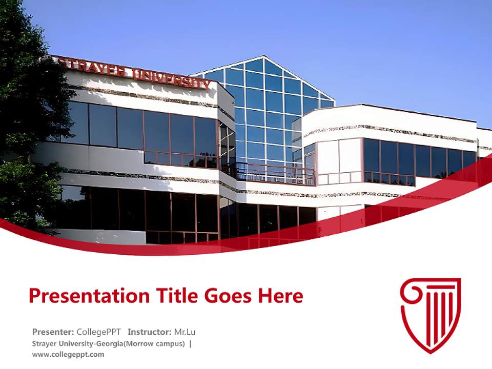 Strayer University-Georgia(Morrow campus) Course/Courseware Creation PPT Template4:3 ratio PPT effect preview image5