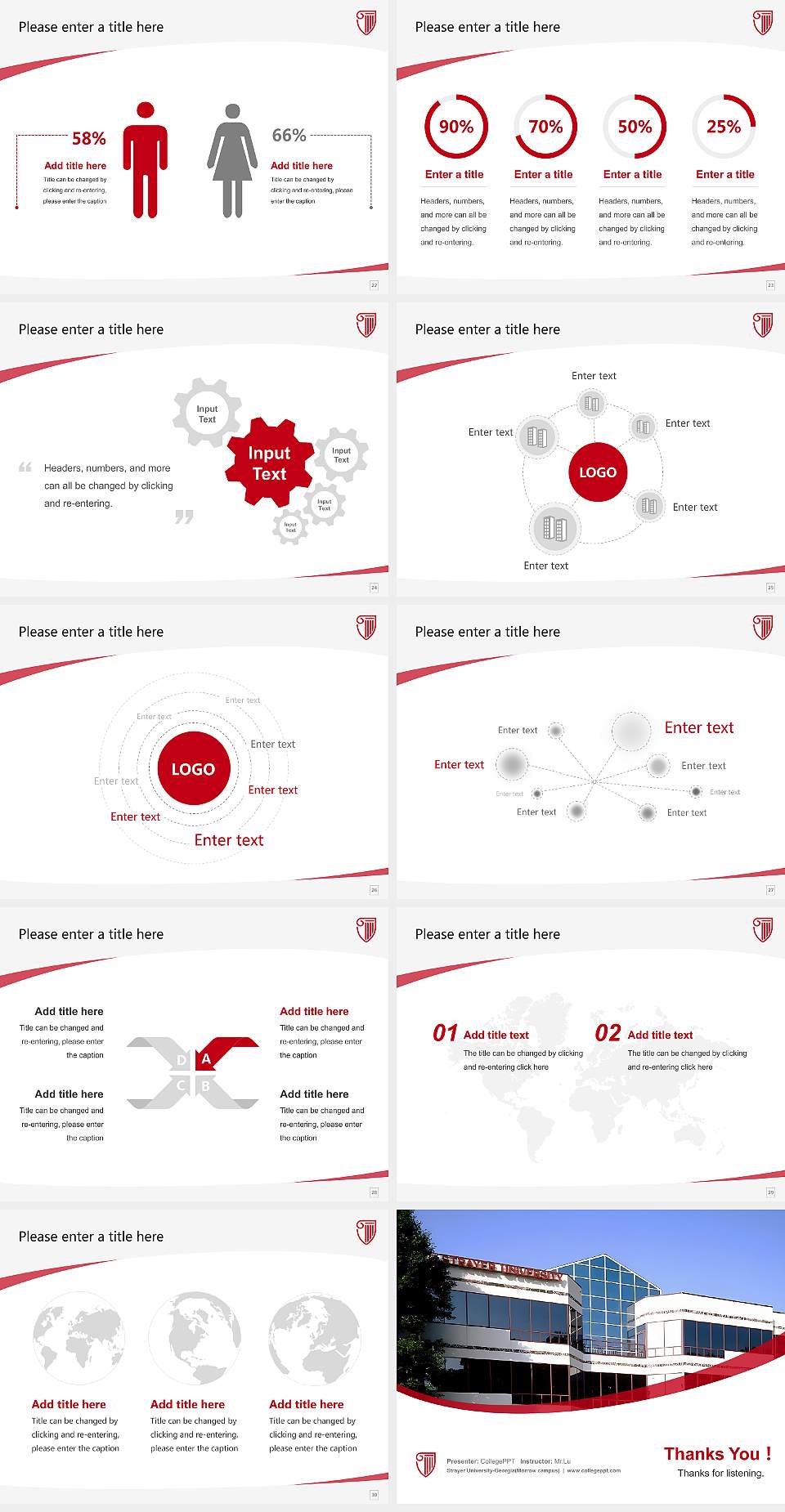 Strayer University-Georgia(Morrow campus) Course/Courseware Creation PPT Template4:3 ratio PPT effect preview image4