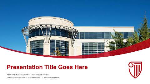 Strayer University-Texas（Cedar Hill campus） Course/Courseware Creation PPT Template