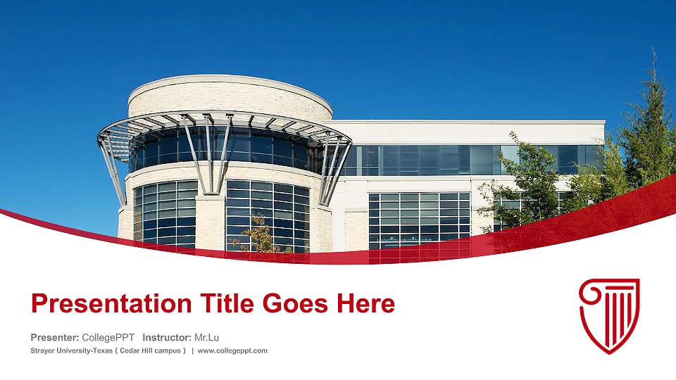 Strayer University-Texas（Cedar Hill campus） Course/Courseware Creation PPT Template16:9 ratio PPT effect preview image