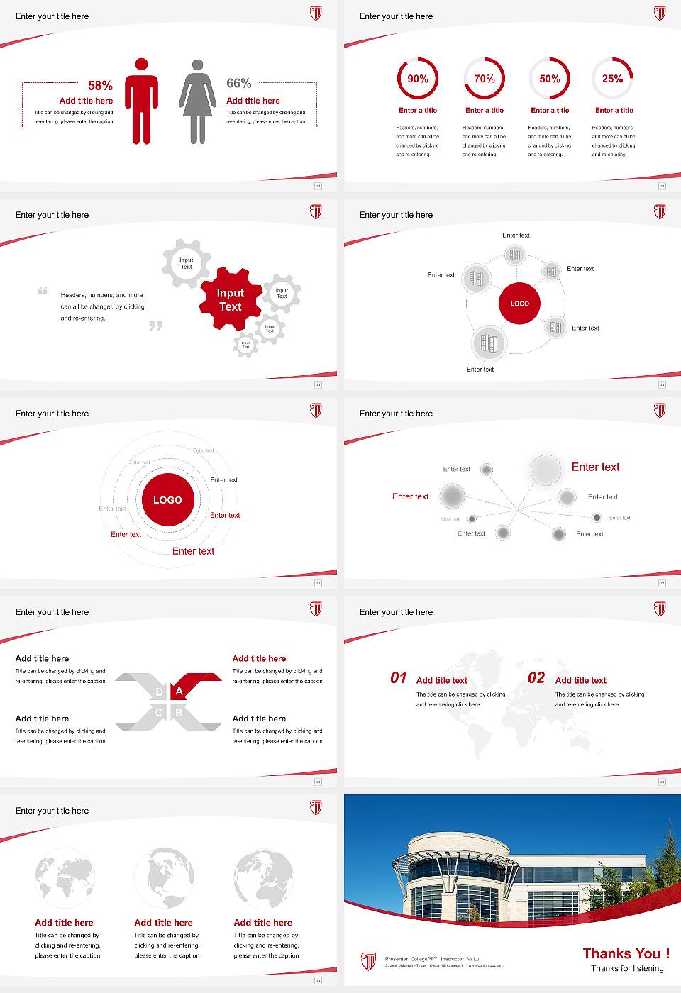 Strayer University-Texas（Cedar Hill campus） Course/Courseware Creation PPT Template16:9 ratio PPT effect preview image4