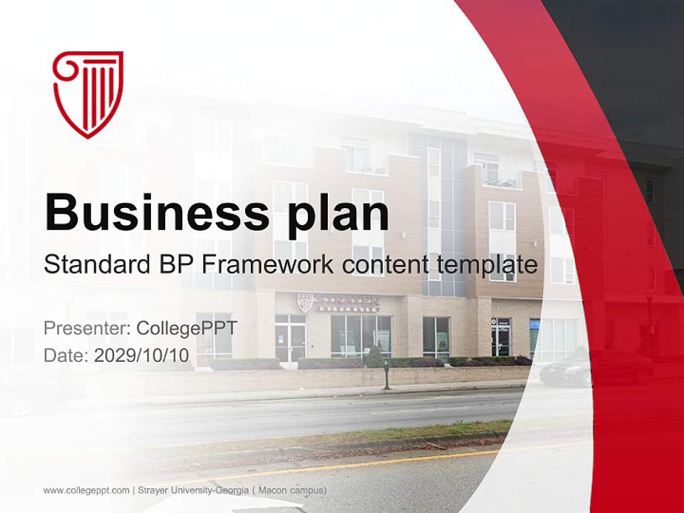 Strayer University-Georgia（Macon campus) Competition/Entrepreneurship Contest PPT Template4:3 ratio PPT effect preview image9
