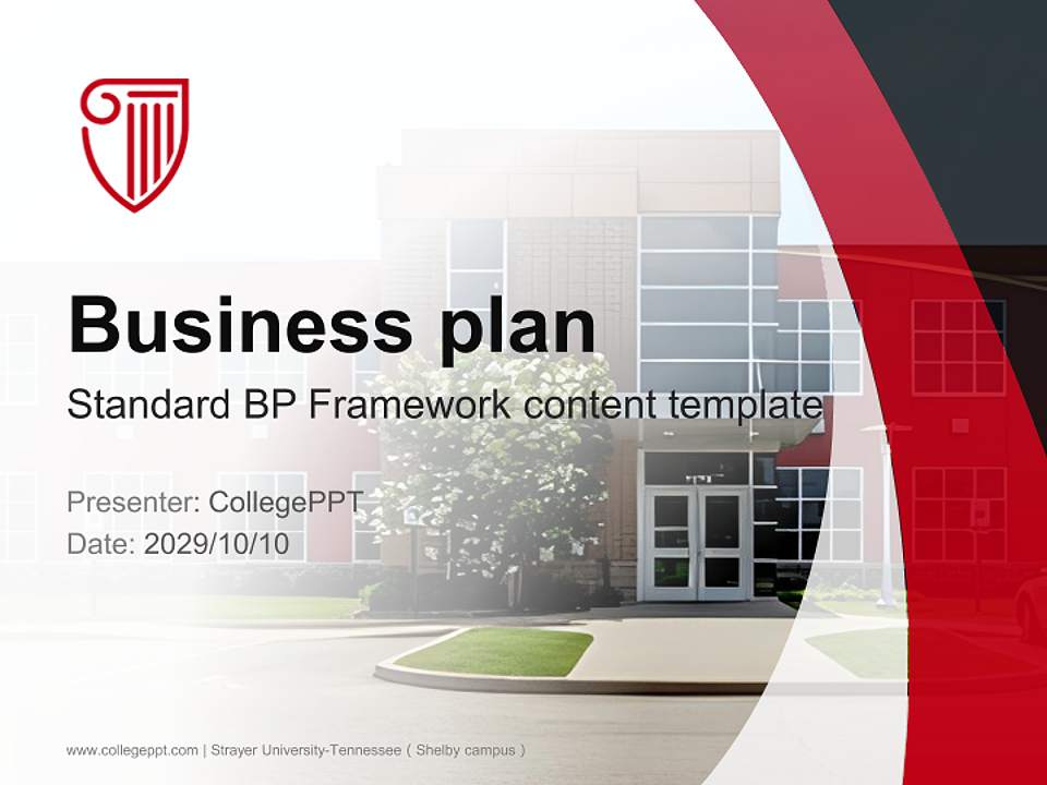 Strayer University-Tennessee（Shelby campus） Competition/Entrepreneurship Contest PPT Template4:3 ratio PPT effect preview image9