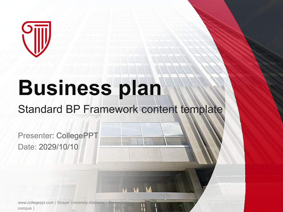 Strayer University-Alabama（Birmingham campus） Competition/Entrepreneurship Contest PPT Template4:3 ratio PPT effect preview image9