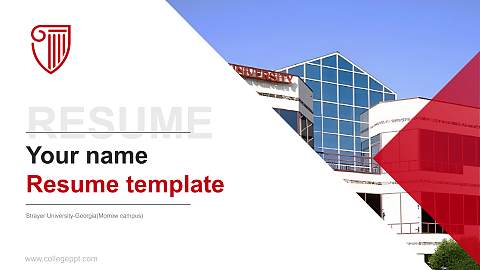Strayer University-Georgia(Morrow campus) Resume PPT Template