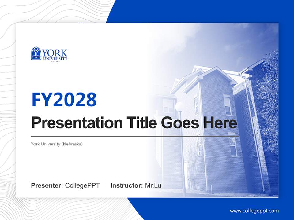 York University (Nebraska) Academic Presentation/Research Findings Report PPT Template4:3 ratio PPT effect preview image5