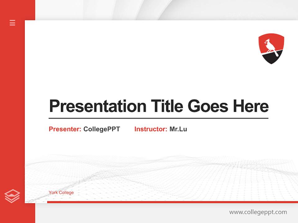 York College Thesis Proposal/Graduation Defense PPT Template4:3 ratio PPT effect preview image5