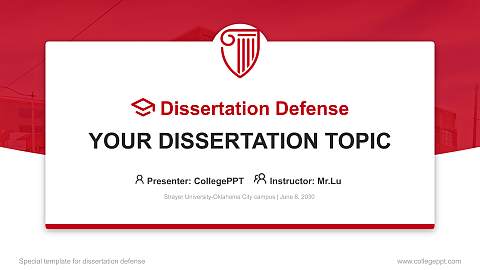 Strayer University-Oklahoma City campus Graduation Thesis Defense PPT Template