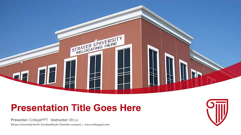 Strayer University-North Carolina(South Charlotte campus) Course/Courseware Creation PPT Template16:9 ratio PPT effect preview image