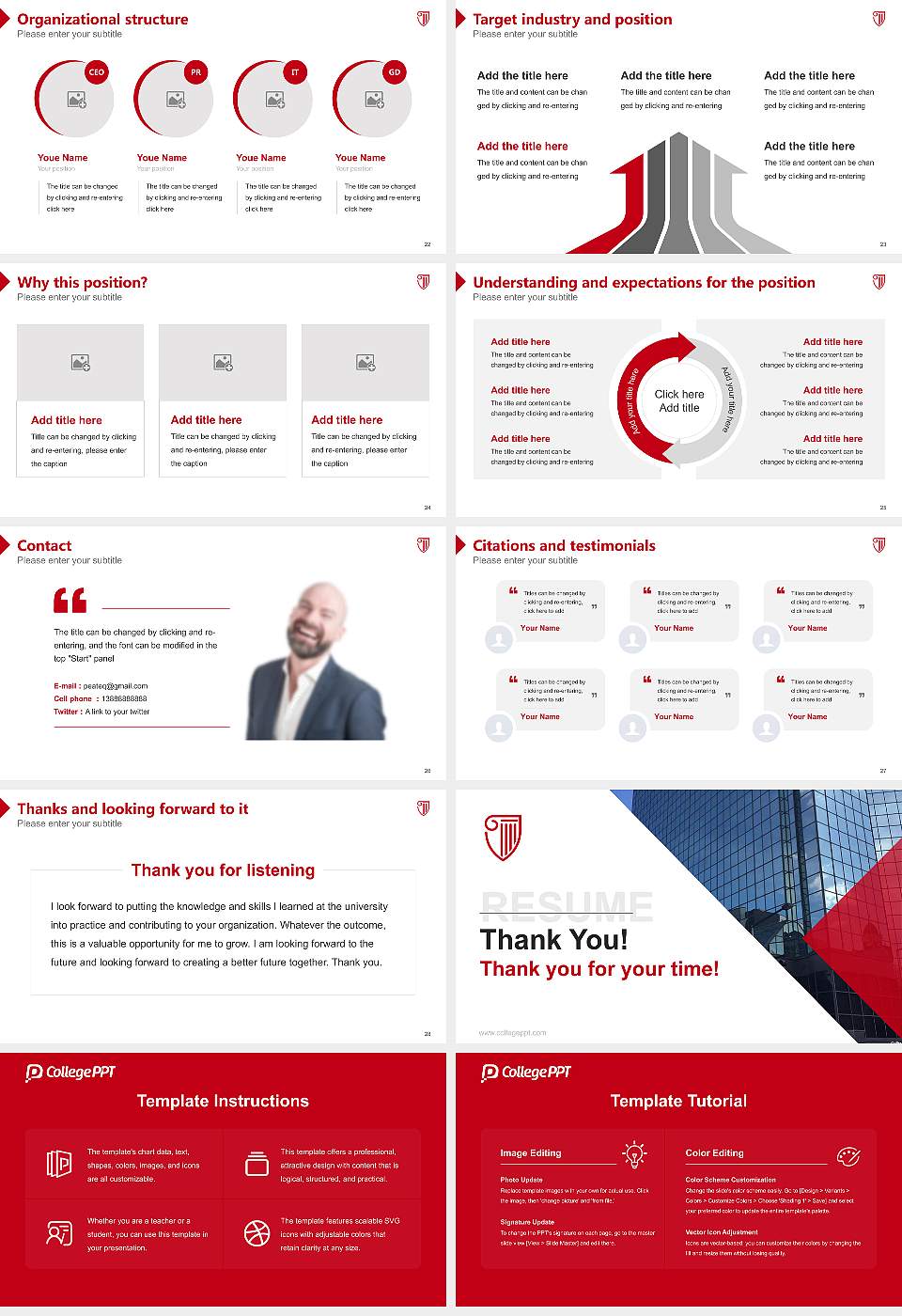 Strayer University-Tennessee（Knoxville campus） Resume PPT Template16:9 ratio PPT effect preview image4