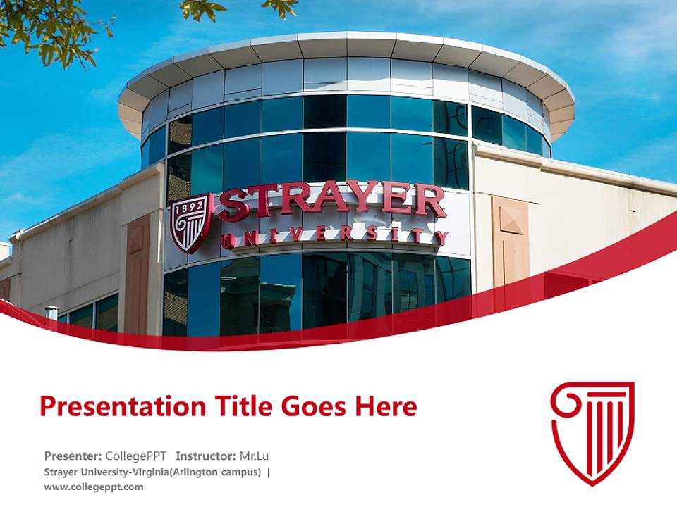 Strayer University-Virginia(Arlington campus) Course/Courseware Creation PPT Template4:3 ratio PPT effect preview image5