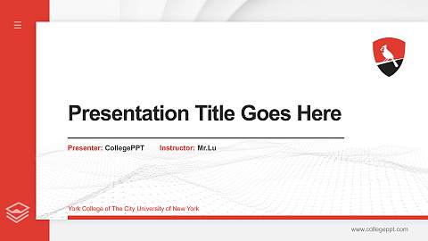 York College of The City University of New York Thesis Proposal/Graduation Defense PPT Template