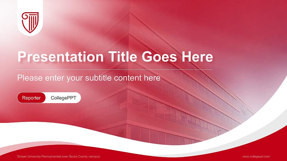 Strayer University-Pennsylvania(Lower Bucks County campus) Lecture Sharing and Networking Event PPT Template16:9 ratio PPT effect preview image