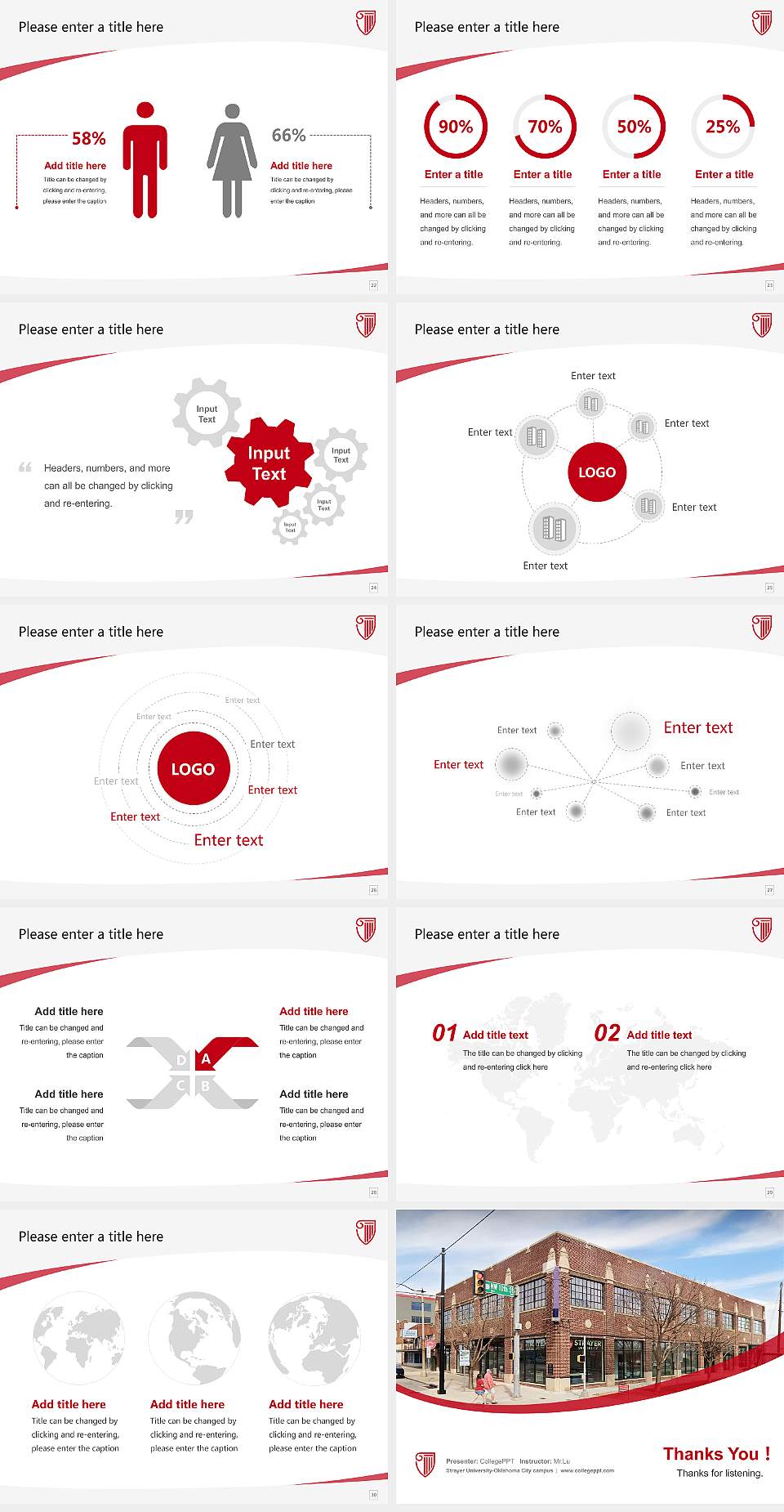 Strayer University-Oklahoma City campus Course/Courseware Creation PPT Template4:3 ratio PPT effect preview image4