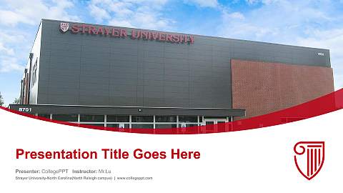Strayer University-North Carolina(North Raleigh campus) Course/Courseware Creation PPT Template