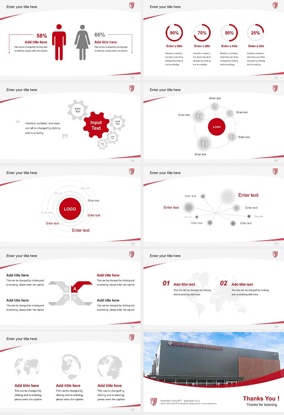 Strayer University-North Carolina(North Raleigh campus) Course/Courseware Creation PPT Template16:9 ratio PPT effect preview image4