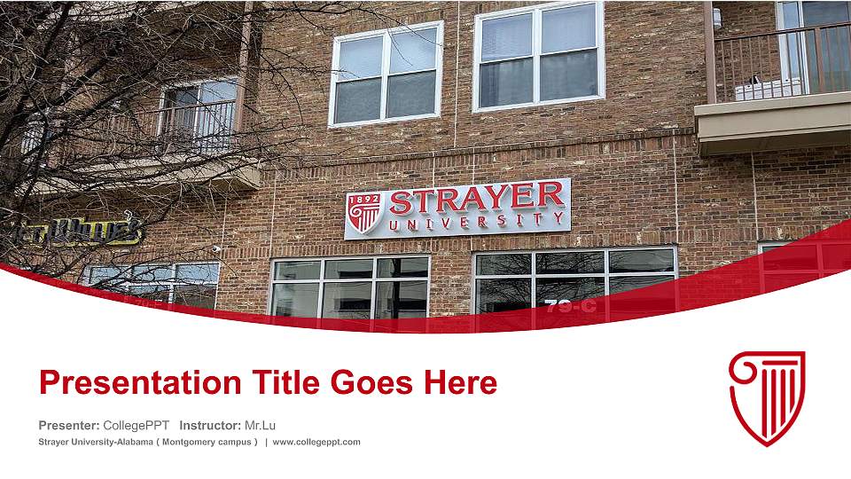 Strayer University-Alabama（Montgomery campus） Course/Courseware Creation PPT Template16:9 ratio PPT effect preview image