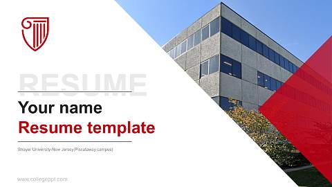 Strayer University-New Jersey(Piscataway campus) Resume PPT Template