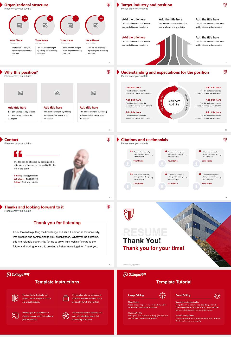 Strayer University-New Jersey(Piscataway campus) Resume PPT Template16:9 ratio PPT effect preview image4
