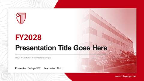 Strayer University-New Jersey(Piscataway campus) Academic Presentation/Research Findings Report PPT Template