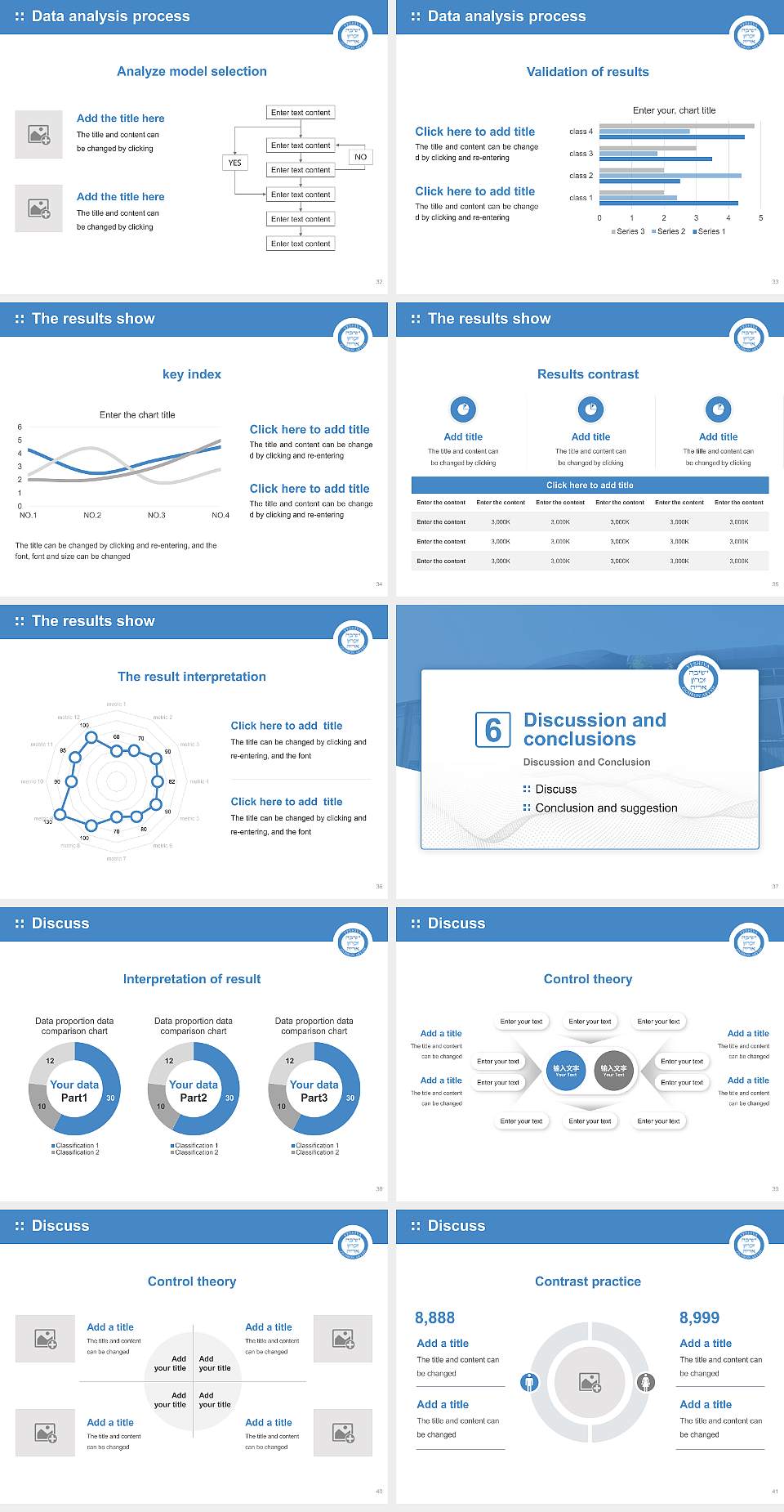 Yeshiva Zichron Aryeh Graduation Thesis Defense PPT Template4:3 ratio PPT effect preview image5