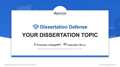 Nagahama Institute of Bio-Science and Technology Graduation Thesis Defense PPT Template
