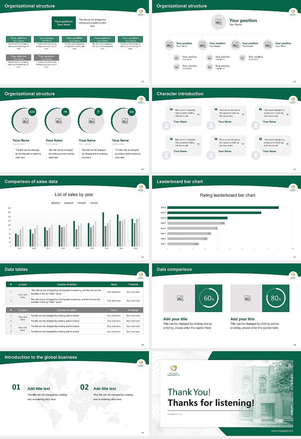 Musashi University Academic Presentation/Research Findings Report PPT Template16:9 ratio PPT effect preview image4