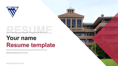 Miyazaki Sangyo-keiei University Resume PPT Template